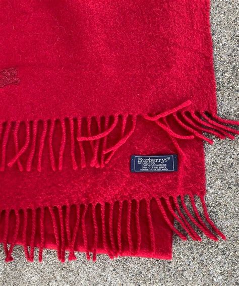 burberry red wool scarf|burberry silk scarf vintage.